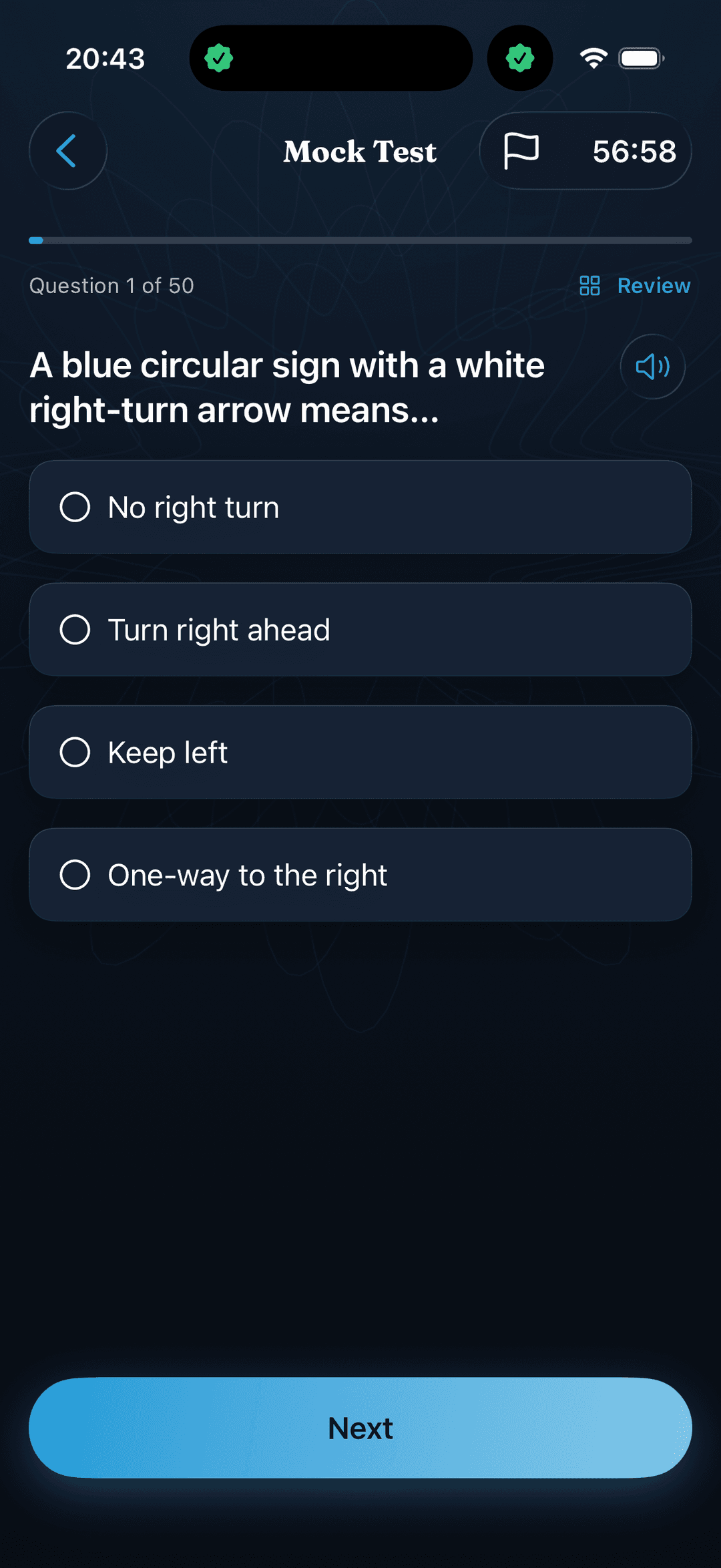 DVSA car theory test mock exam